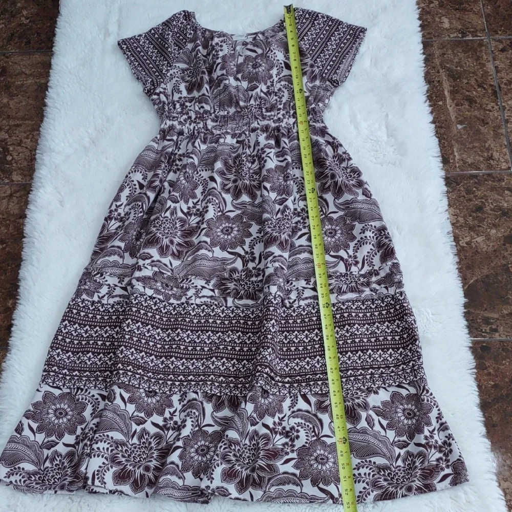 Rachel Zoe Floral Patterned Dress in Brown and White, Size L. - Picture 17 of 17